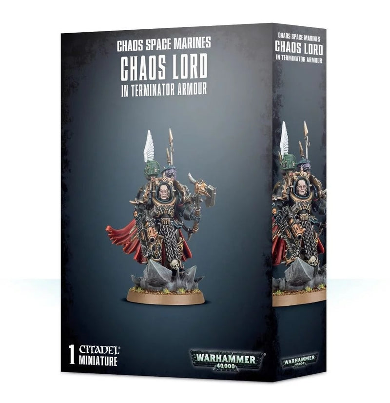GW Warhammer 40K Chaos Space Marines Chaos Lord in Terminator Armour/Sorcerer Lord in Terminator Armour