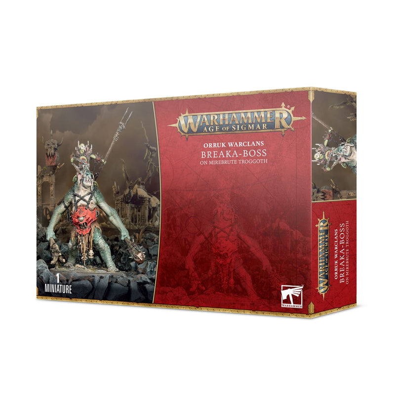 GW Age of Sigmar Orruk Warclans Breaka-Boss on Mirebrute Troggoth