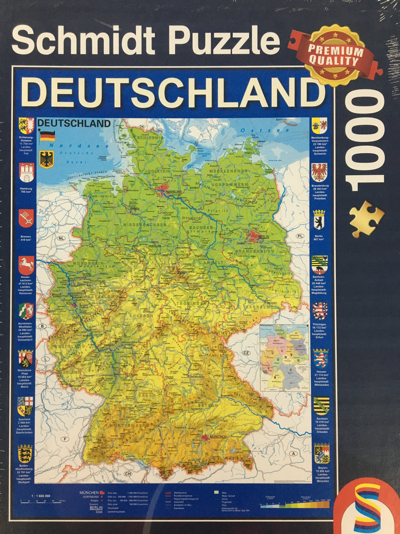 Schmidt Puzzle 1000 Map Of Germany