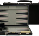 Backgammon 18" Black Leather.  We22-4518