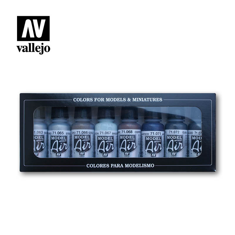 Vallejo Paint Set Model Air Metallic Colors