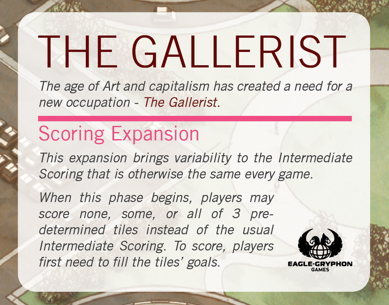 Bg The Gallerist W/scoring Exp