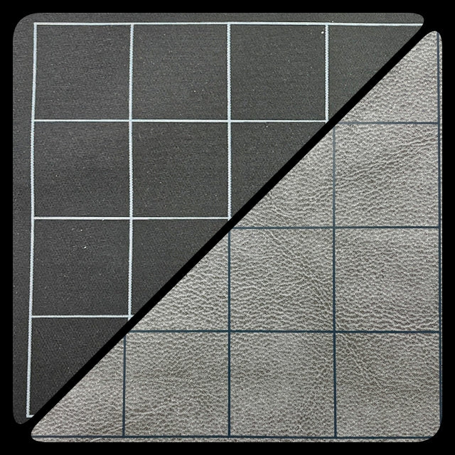 Mat Battlemat Reversible Square 23.5"x26" Black/Gray