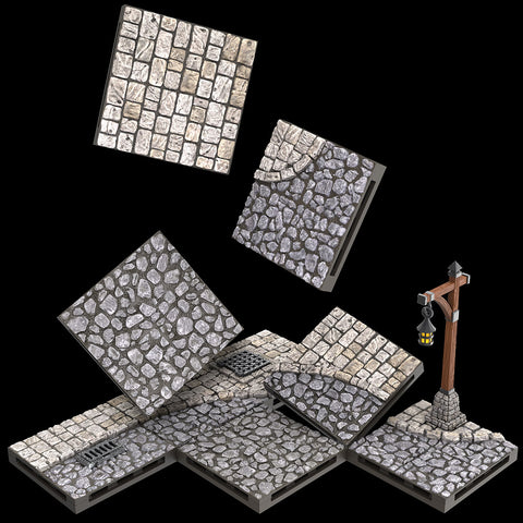 Warlock Tiles: Town and Village - Town Square