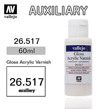 Vallejo: Auxiliary Permanent Gloss Varnish 60ML