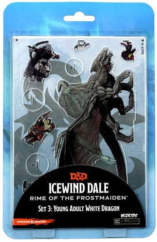 Wizkids D&D Idols of the Realms 2D Minis 94507 Young Adult White Dragon