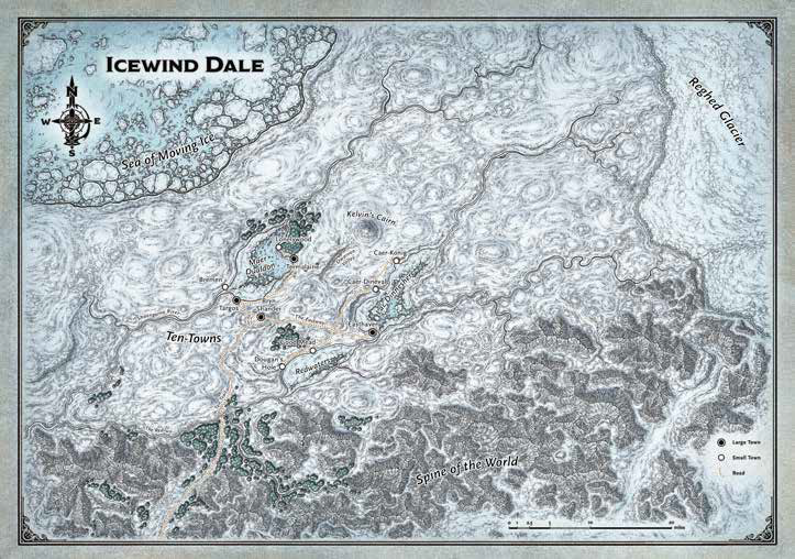 Dungeons and Dragons 5th Edition Map Set Icewind Dale (30"x21")