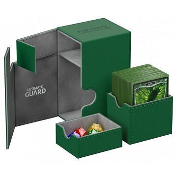 Ultimate Guard Card Box Flip N Tray 80+ Xenoskin Green