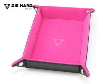 Die Hard Dice Folding Rectangle Tray W/pink Velvet