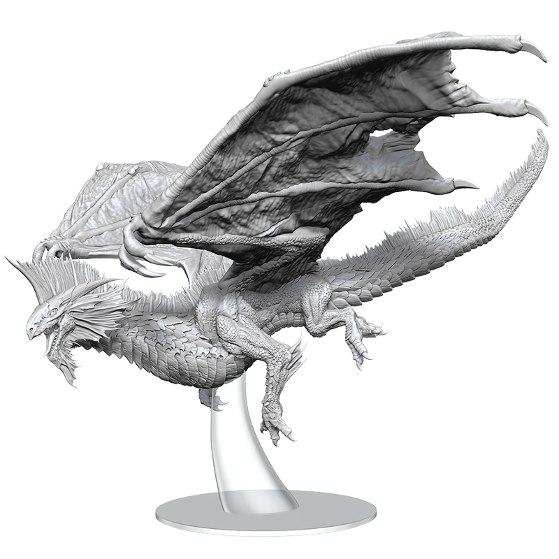 Wizkids Minis D&D 90566 Adult Silver Dragon Unpainted