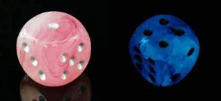 Chessex 12d6 Ghostly Glow Pink/Silver