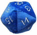Up Dice - Plush Jumbo 10" D20 Blue W/silver