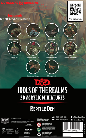 Wizkids D&D Idols of the Realms 2D Minis 94521 Scales and Tails Reptile Den
