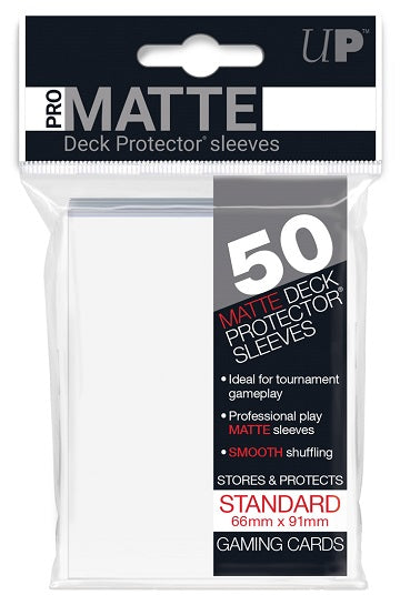 Ultra PRO Sleeves: Deck Protector Matte White (50)