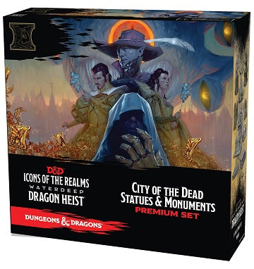 D&D Minis Icons of the Realms 9 : Waterdeep Dragon Heist City of the Dead Statues & Monuments Premium Set