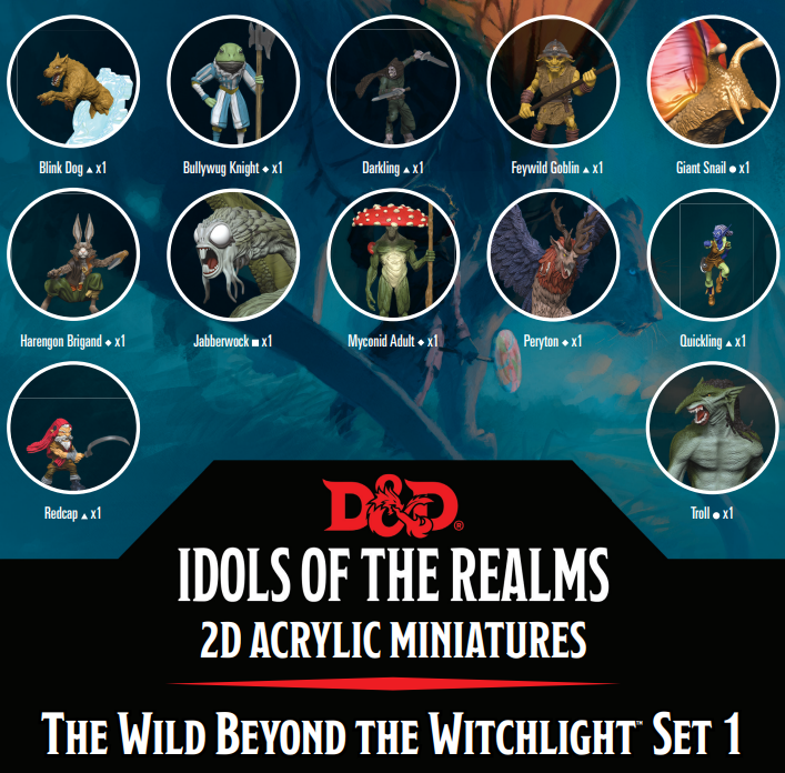 Wizkids D&D Minis Icons of the Realms 2D Wild Beyond the Witchlight Set 1