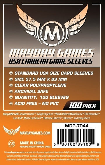 Mayday Sleeves: MDG-7044 Standard USA Chimera 57.5x89mm (100)