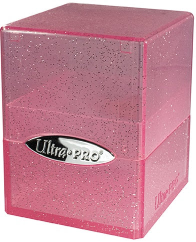 UP Deck Box Satin Cube Glitter Pink