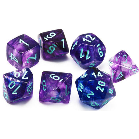 Chessex Poly Nebula Nocturnal/Blue Luminary