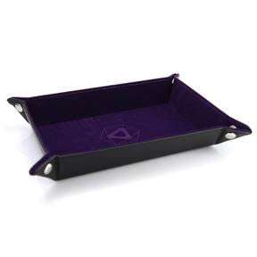 Die Hard Dice Folding Rectangle Tray W/purple Velvet