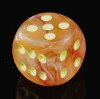 Chessex 36d6 Ghostly Glow Orange/Yellow
