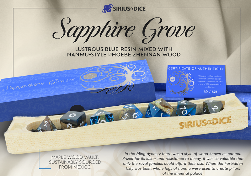 Sirius Dice Sapphire Grove Poly Dice Set