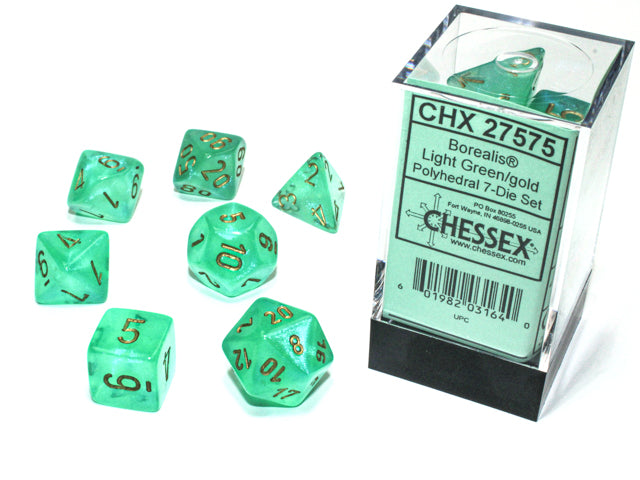 Chessex Poly Borealis Light Green/gold Luminary