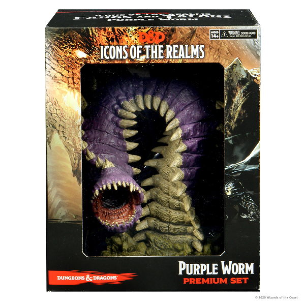 D&D Minis Icons of the Realms 15: Fangs And Talons Purple Worm Set
