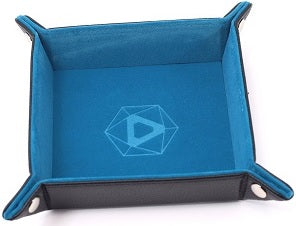 Die Hard Dice Folding Square Tray W/teal Velvet