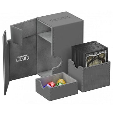 Ultimate Guard Card Box Flip N Tray 80+ Xenoskin Grey