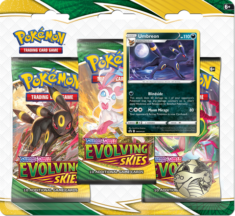 Pokémon Sword & Shield 07 Evolving Skies 3-pack Blister