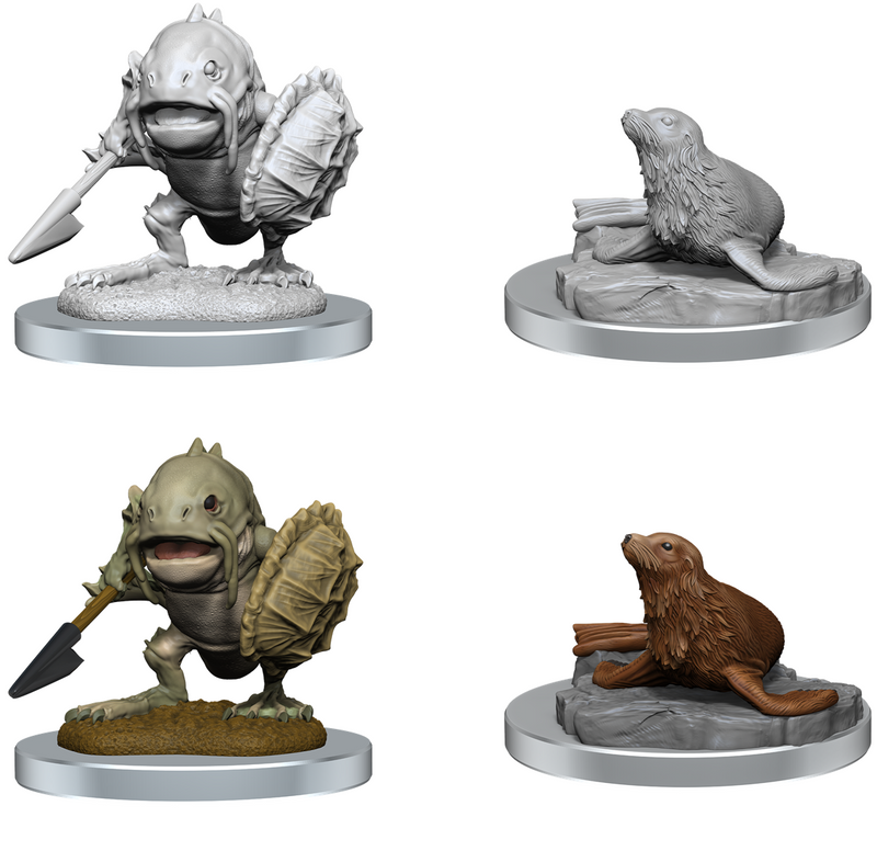Wizkids Minis D&D 90418 Locathah and Seal