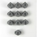 Chessex 10D10 Opaque Dark Grey/Black