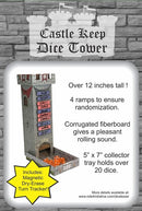 RPG Castle Keep Dice Tower w/ Magnetic Tracker