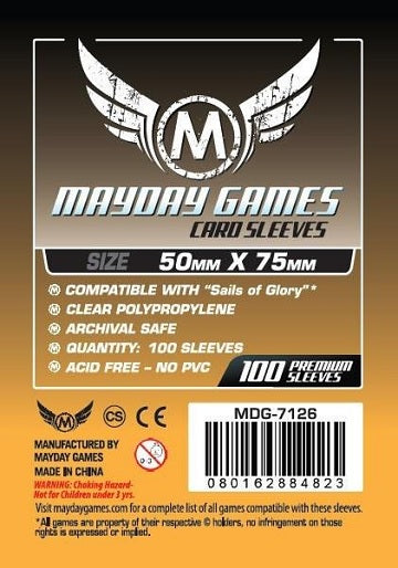 Mayday Sleeves: MDG-7126 Sails of Glory 50x70mm (100)