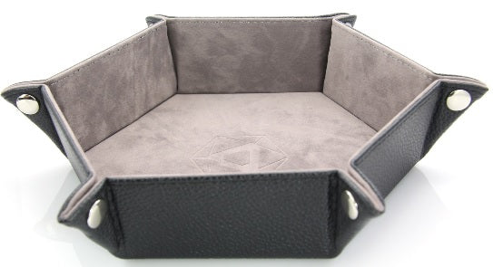 Die Hard Dice Folding Hex Tray W/gray Velvet