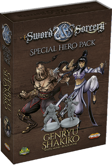 Bg Sword & Sorcery - White & Black Monk Hero Pack