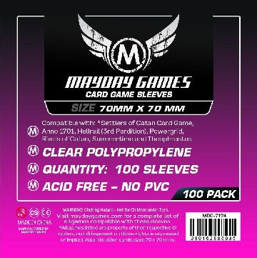 Mayday Sleeves: MDG-7124 Square 70x70mm (100)