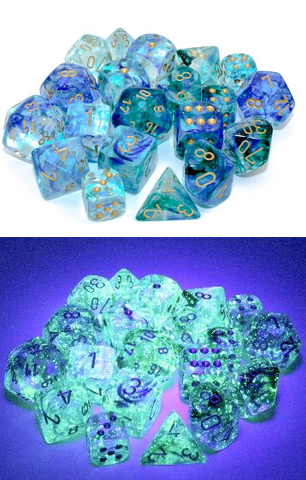 Chessex 10d10 Nebula Oceanic/Gold Luminary