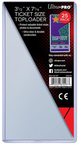 Card Top Loader 3.50x7.25 25ct