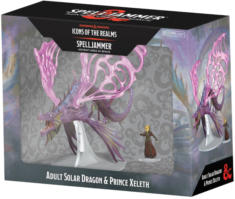 CLEARANCE D&D Minis Icons of the Realms Spelljammer Adult Solar Dragon and Prince Xeleth