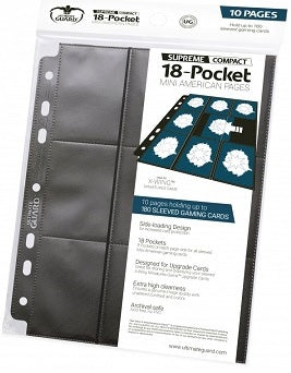 Ultimate Guard  Portfolio 18-pocket Mini Pages (10 Pk)