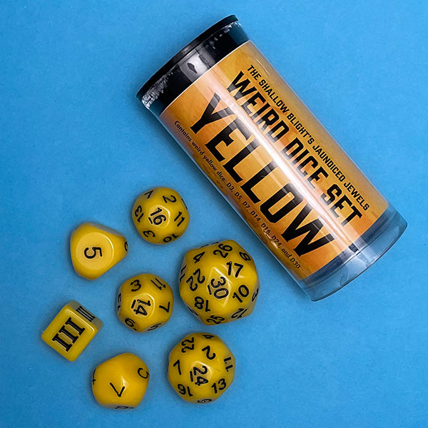 Dice Set Book of the Fallen Gods Yellow