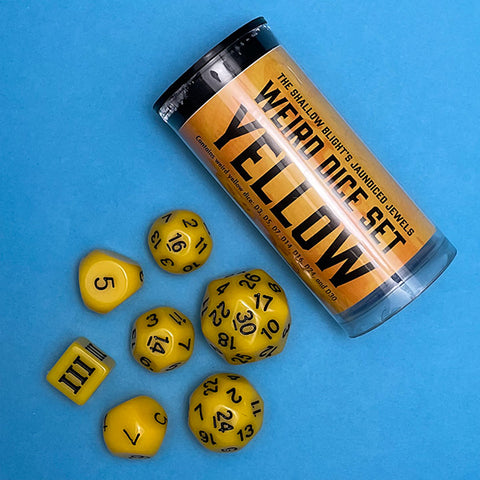 Dice Set Book of the Fallen Gods Yellow