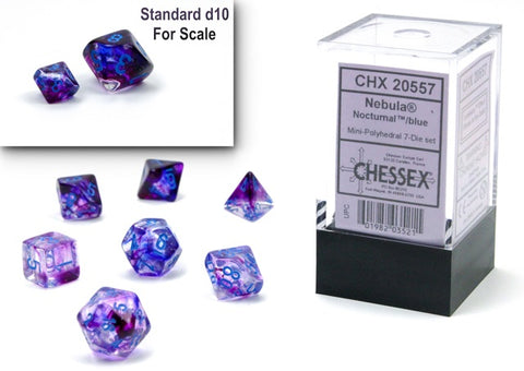 Chessex Poly Mini Nebula Nocturnal/Blue Luminary