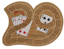 Crib Board 3-Track 29 Wood Large with Plastic Pegs