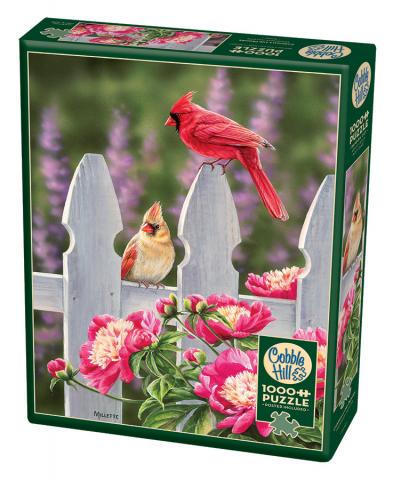 Cobble Hill Puzzle 1000 Piece Cardinals and Peonies