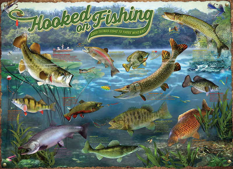 Cobble Hill Puzzle 1000 Piece Hooked On Fishing