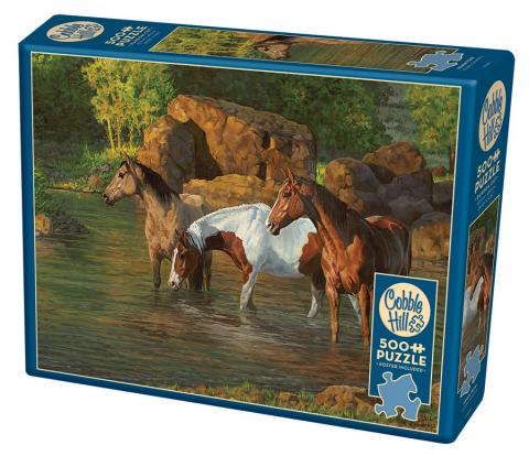 Cobble Hill Puzzle 500 Piece Horse Pond