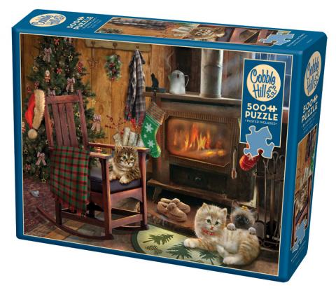 Cobble Hill Puzzle 500 Piece Kittens by the Stove